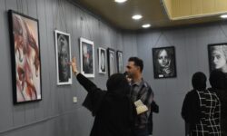 آغاز به کار نمایشگاه نقاشی باز باران در بهبهان