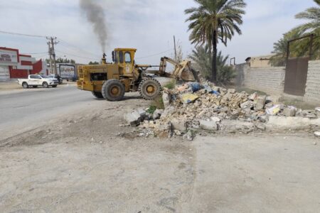 تخریب ساخت و سازهای غیرمجاز جاده منصوریه
