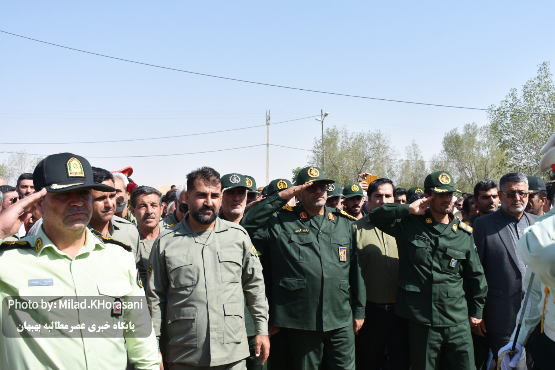 InShot ۲۰۲۵۰۶۰۶ ۱۲۳۹۰۶۱۸۳ عکس| مراسم تشیع پیکر شهید هدایت‌اله دیده‌بان در بهبهان