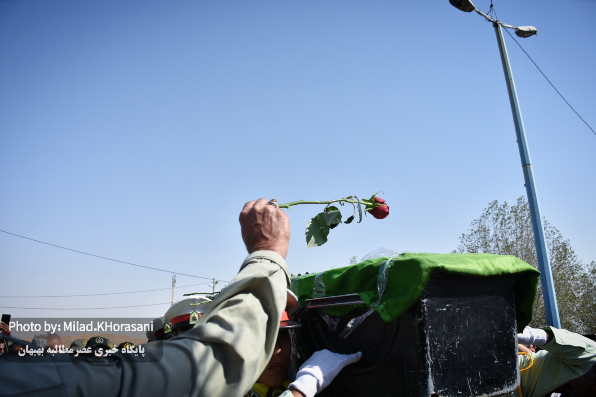 InShot ۲۰۲۵۰۶۰۶ ۱۲۴۰۳۵۲۸۸ عکس| مراسم تشیع پیکر شهید هدایت‌اله دیده‌بان در بهبهان