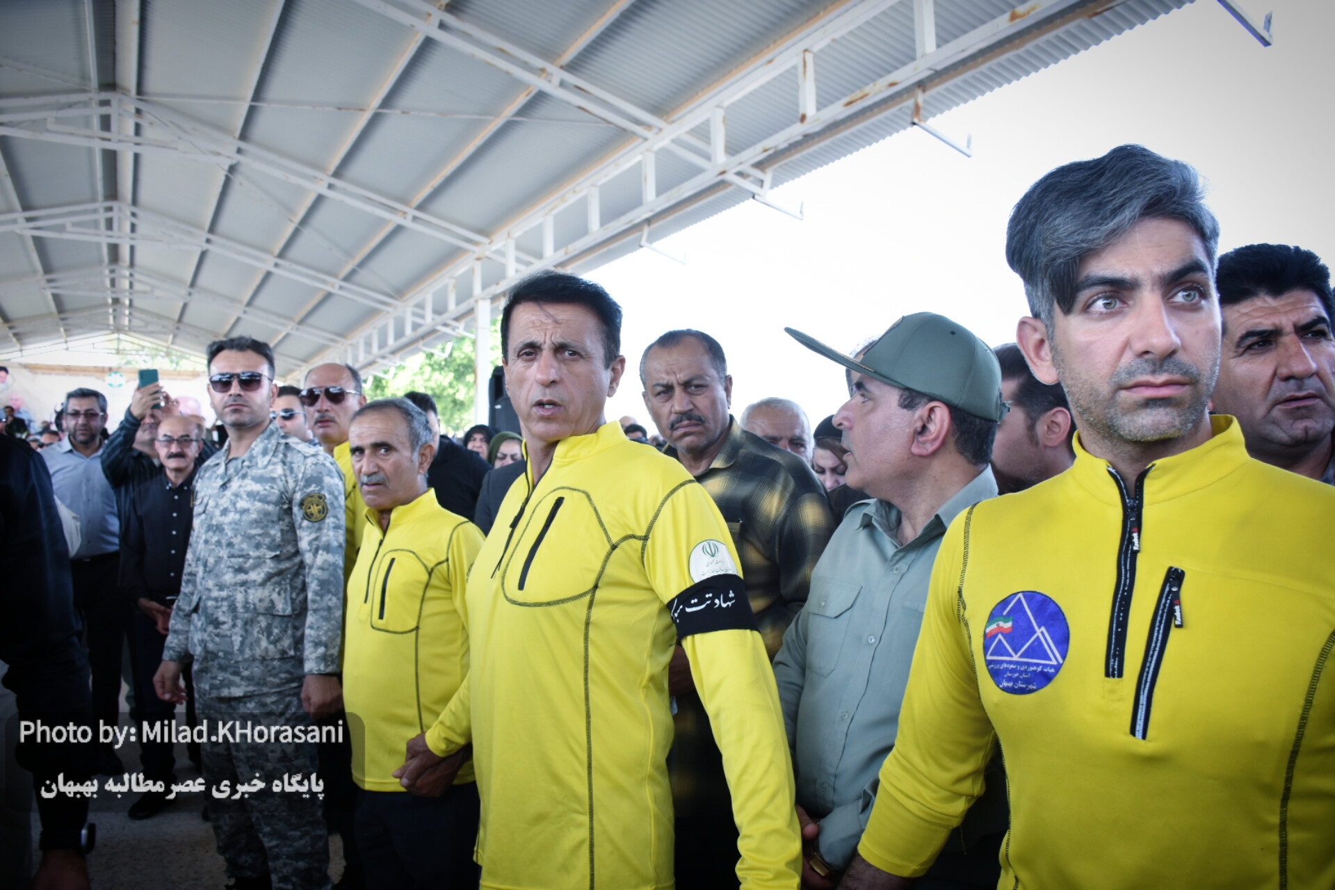 InShot ۲۰۲۵۰۶۰۶ ۱۲۵۵۵۰۹۱۹ عکس| مراسم تشیع پیکر شهید هدایت‌اله دیده‌بان در بهبهان