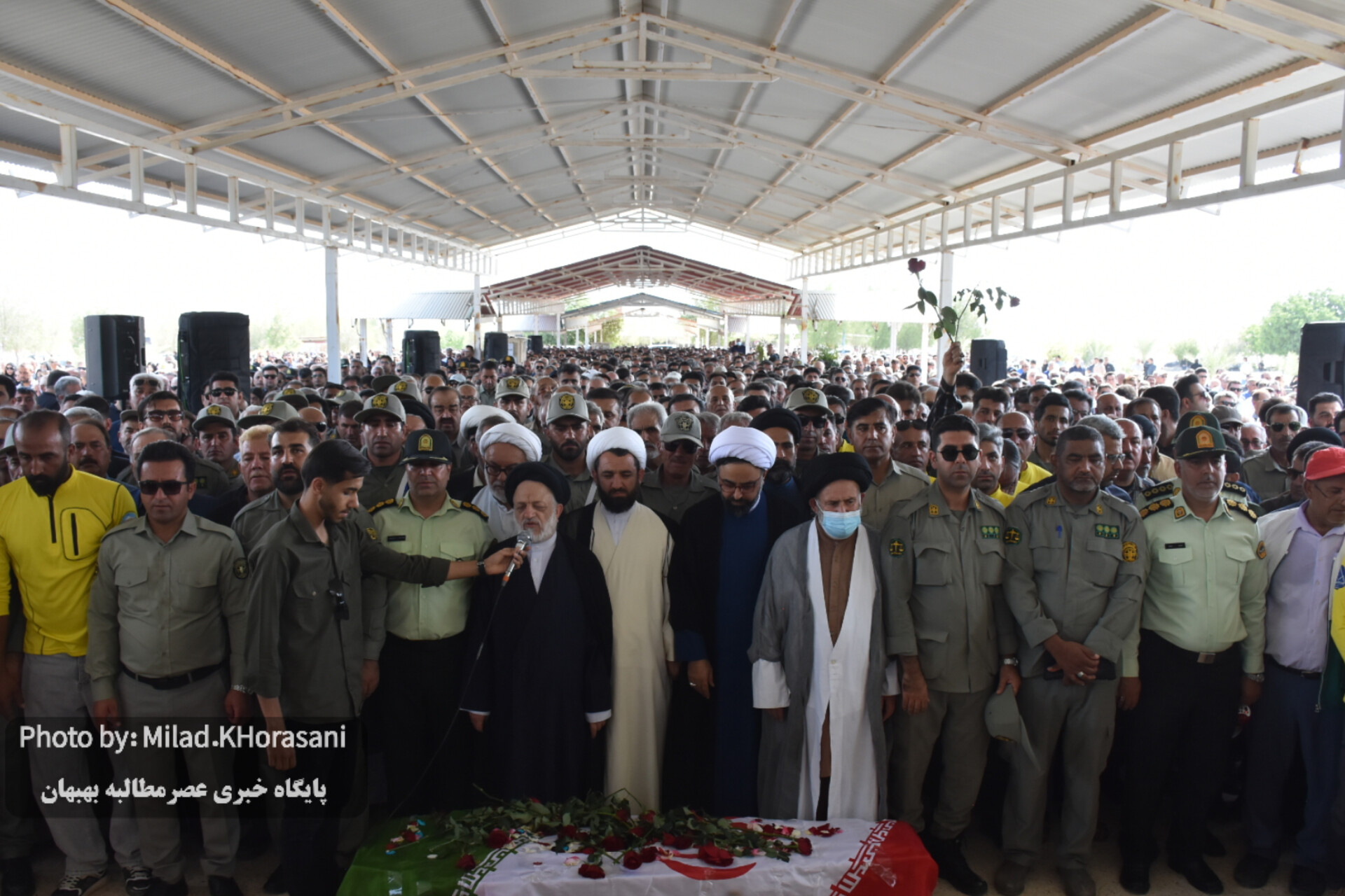 InShot ۲۰۲۵۰۶۰۶ ۱۳۰۶۴۵۶۷۲ عکس| مراسم تشیع پیکر شهید هدایت‌اله دیده‌بان در بهبهان