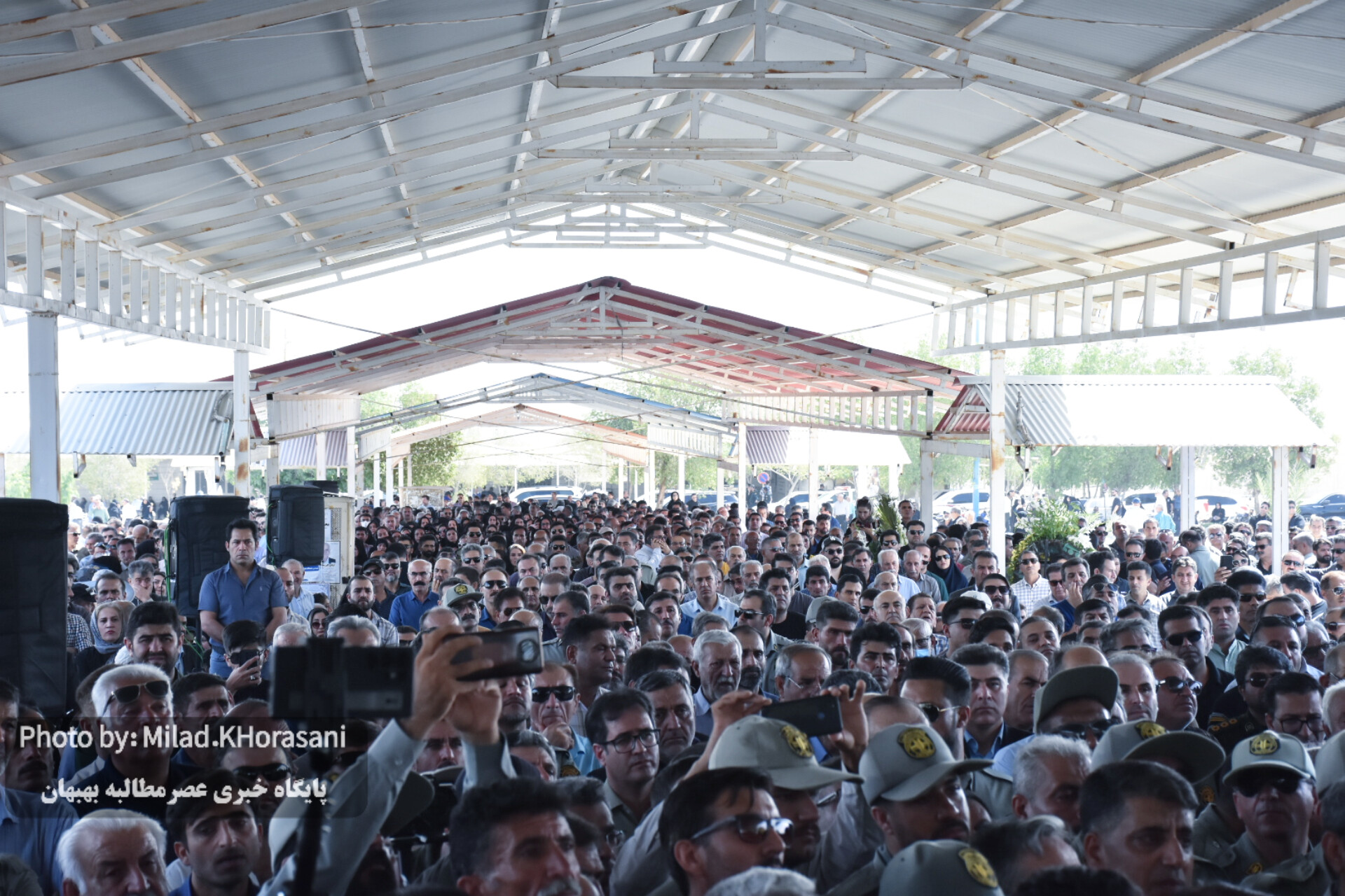 InShot ۲۰۲۵۰۶۰۶ ۱۳۲۸۵۶۰۸۵ عکس| مراسم تشیع پیکر شهید هدایت‌اله دیده‌بان در بهبهان