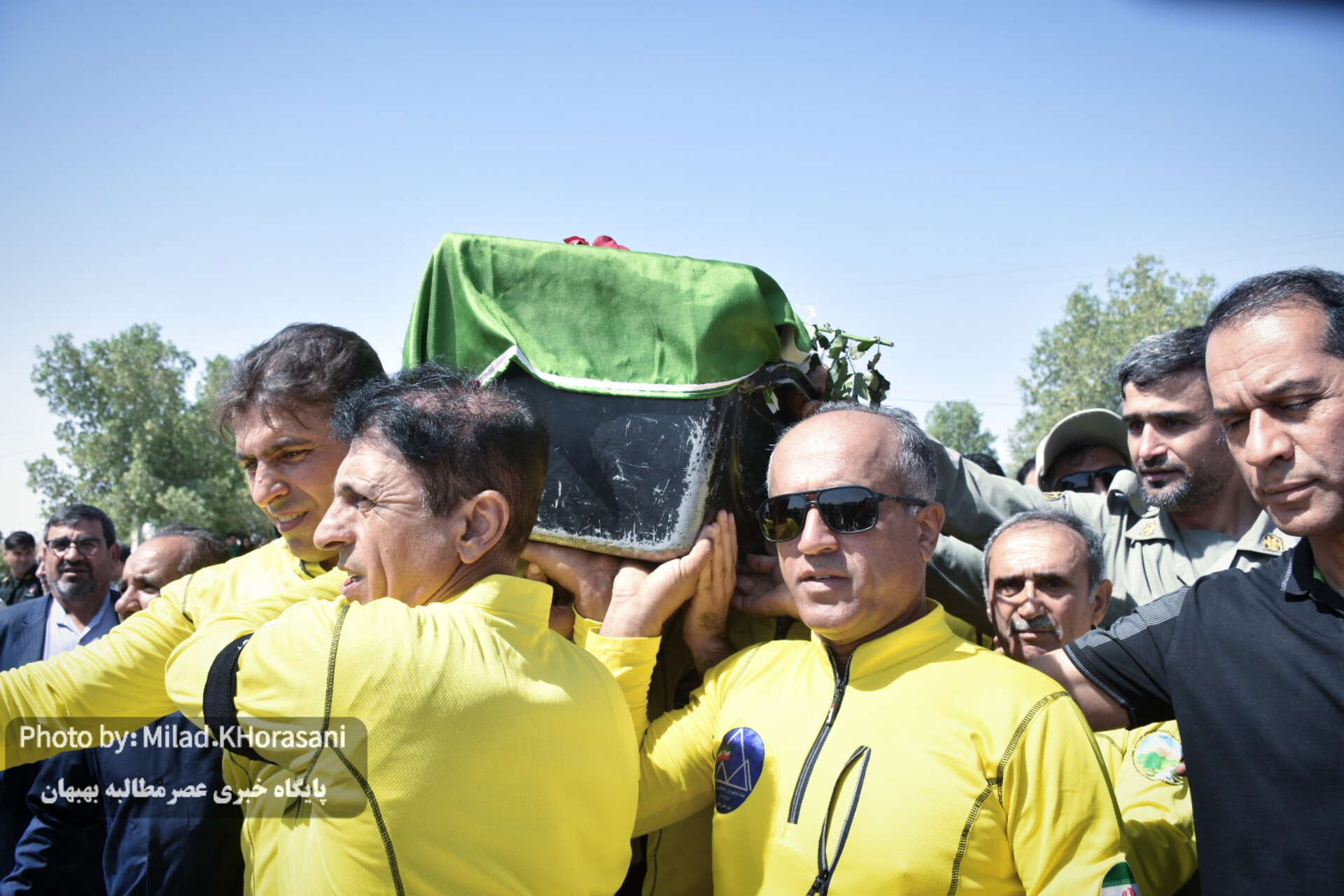 InShot ۲۰۲۵۰۶۰۶ ۱۳۳۶۵۶۰۸۸ عکس| مراسم تشیع پیکر شهید هدایت‌اله دیده‌بان در بهبهان