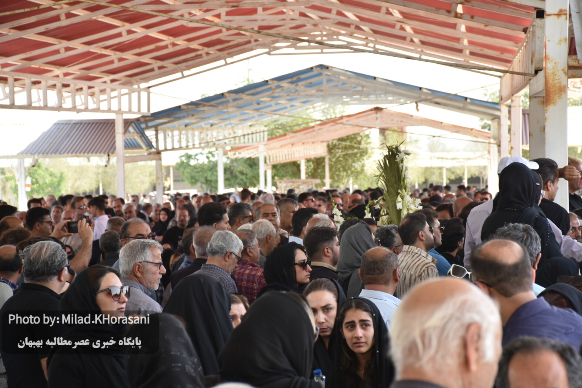 InShot ۲۰۲۵۰۶۰۶ ۱۳۴۰۰۳۴۸۰ عکس| مراسم تشیع پیکر شهید هدایت‌اله دیده‌بان در بهبهان