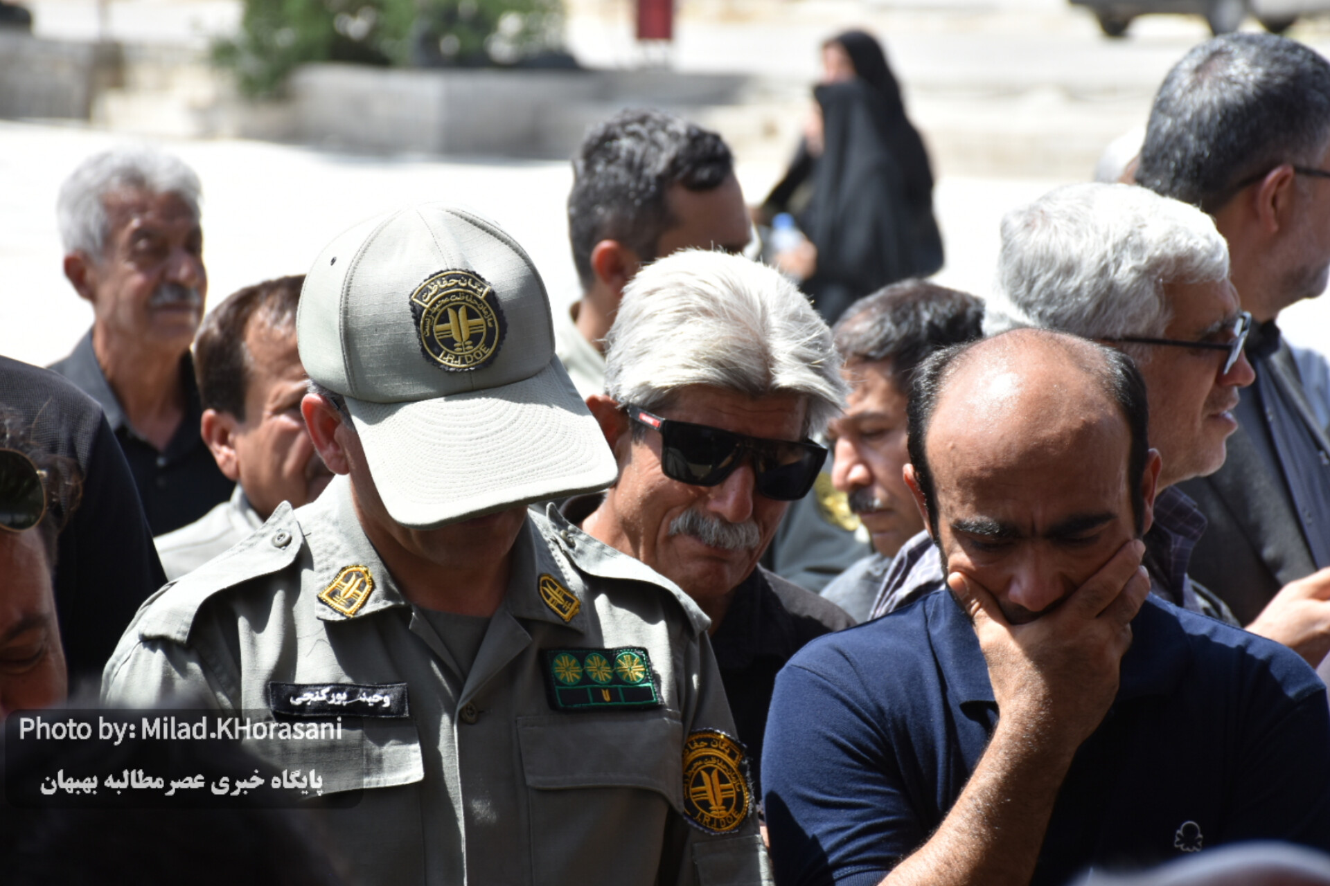 InShot ۲۰۲۵۰۶۰۶ ۱۳۴۱۵۸۵۲۸ عکس| مراسم تشیع پیکر شهید هدایت‌اله دیده‌بان در بهبهان