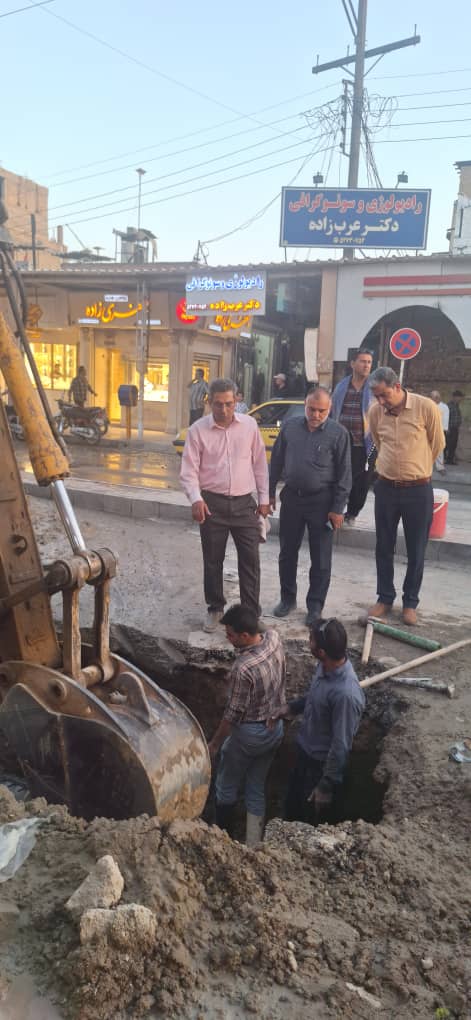 IMG 20250714 WA0074 توسعه و اصلاح ۷ هزار متر شبکه آبرسانی در بهبهان طی سه‌ماهه نخست سال