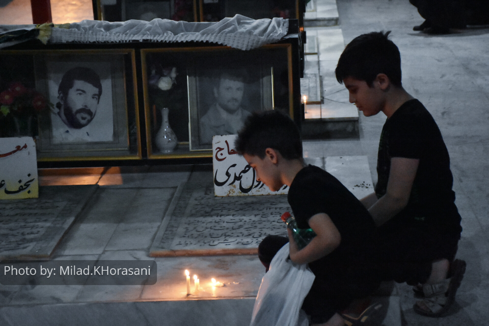 InShot ۲۰۲۵۰۷۰۹ ۰۱۳۱۲۷۶۳۸ عکس| گلزار شهدای بهبهان، میزبان شام غریبان شهدای دشت کربلا